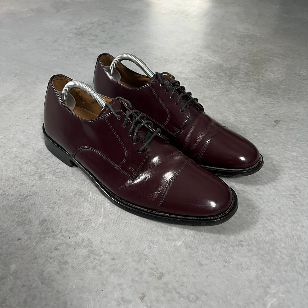 Bostonian Luxe Brown Leather Cap Toe Lace-Up Oxford Dress Shoes Men’s 12/13